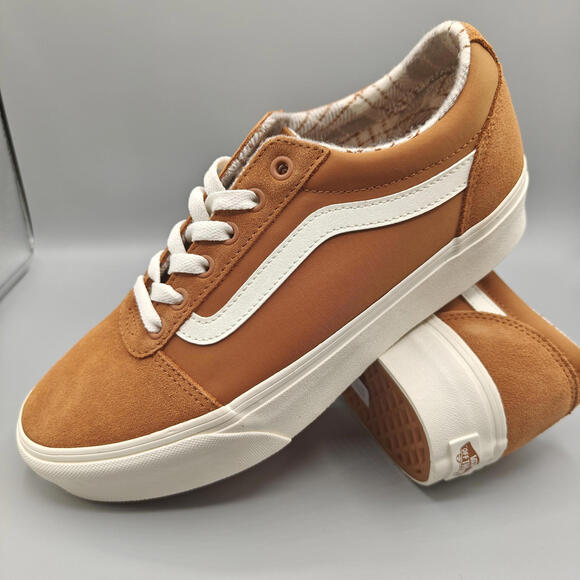VANS WARD PLATFORM Plaid Glazed Ginger Women's Size 10 - Picture 1 of 11